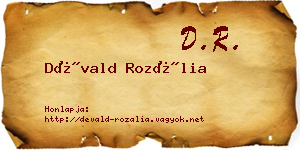 Dévald Rozália névjegykártya