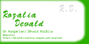rozalia devald business card